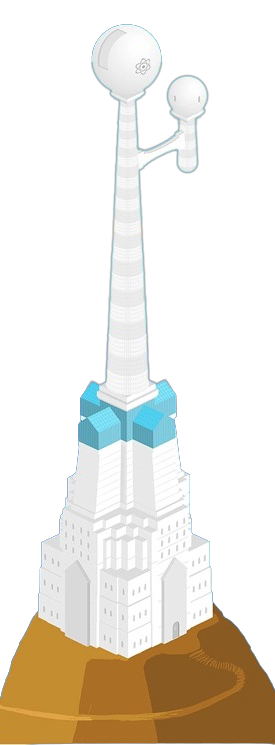 a large image of jade harley's tower from homestuck